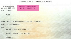 carte grise changement adresse